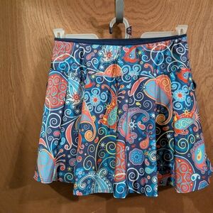 Vibrant Paisley Skater Skirt